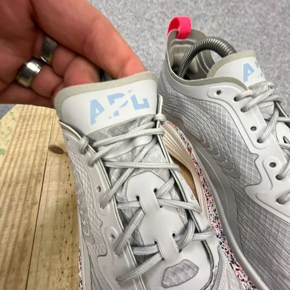 APL Shoes Womens Size 8.5 Gray Speckle White Streamline Lace Up Running Sneakers