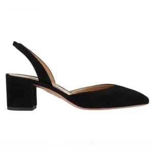 Aquazurra slingback block heels, never worn
