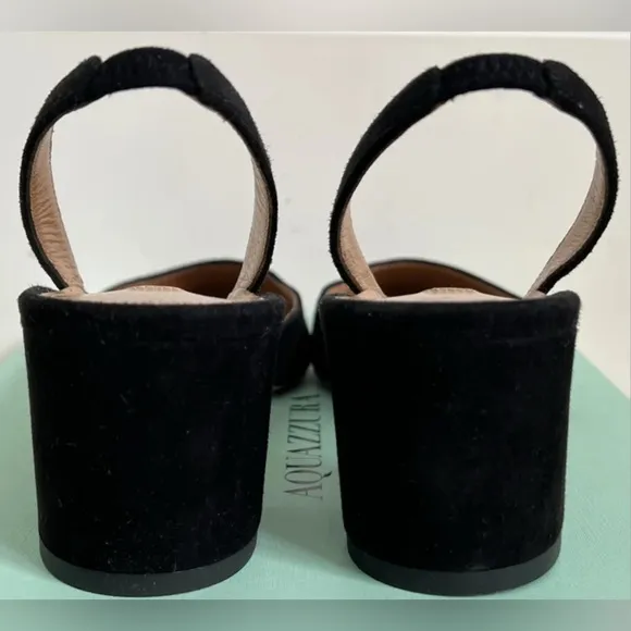 Aquazurra slingback block heels, never worn