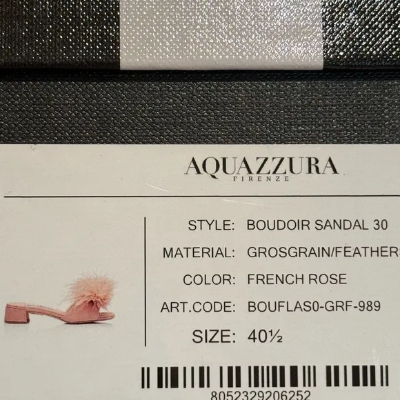 Aquazzura Pink and Tan Pom-Pom Mules