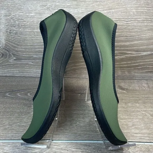A’Rcopedico Lolita Women's Sz 6.5/EU 37 Green Stretchy Slip On Ballet Flats