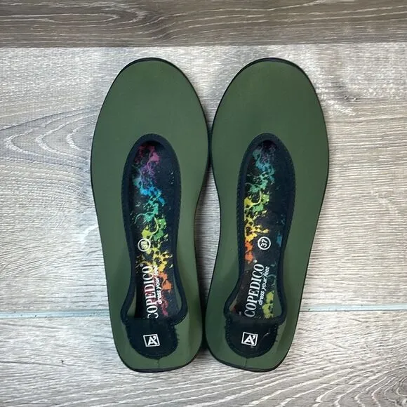 A’Rcopedico Lolita Women's Sz 6.5/EU 37 Green Stretchy Slip On Ballet Flats