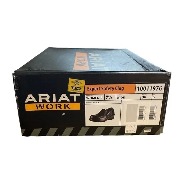 Ariat 10011976 Womens Expert Safety SD Composite Toe Clog Black WIDE