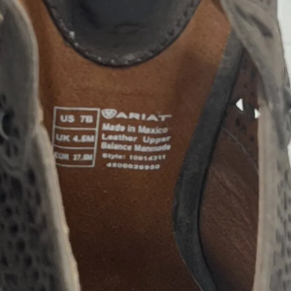 Ariat Chaparral Slingback Leather Clogs grey 7 EUC