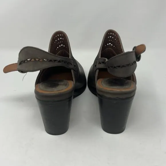 Ariat Chaparral Slingback Leather Clogs grey 7 EUC