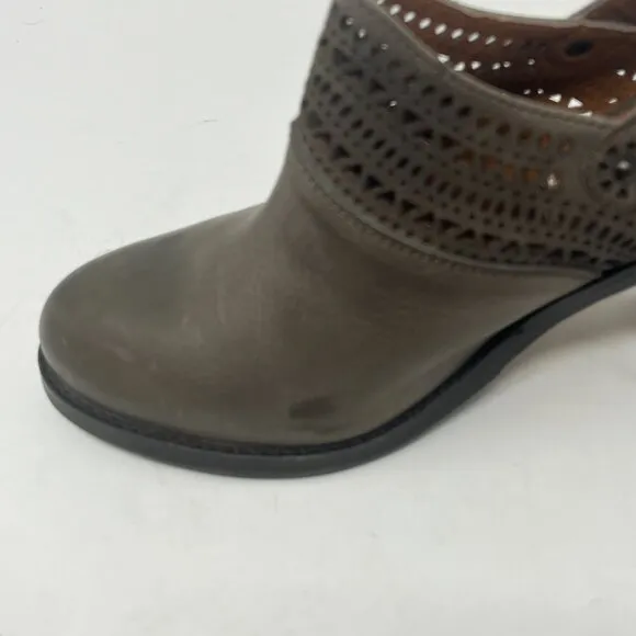 Ariat Chaparral Slingback Leather Clogs grey 7 EUC