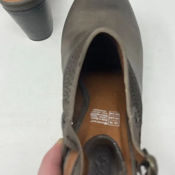 Ariat Chaparral Slingback Leather Clogs grey 7 EUC