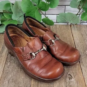 Ariat Del Mar brown leather clogs Size 6.5