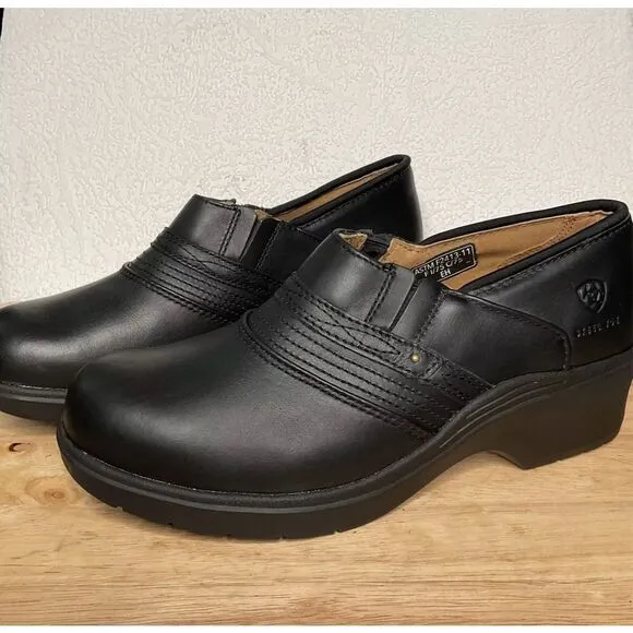 Ariat Safety Clogs Women’s 11 B Steel Toe Slip Resistant Casual Work Black New