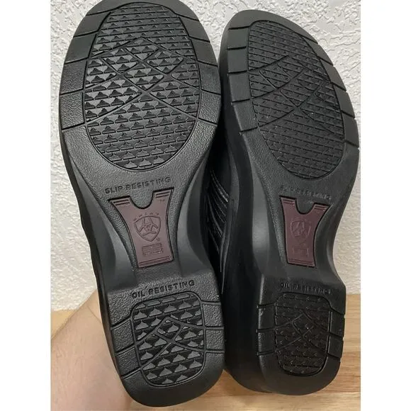 Ariat Safety Clogs Women’s 11 B Steel Toe Slip Resistant Casual Work Black New