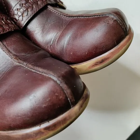 Ariat Shasta Brown Leather Slip On Harness Clogs Size 8.5