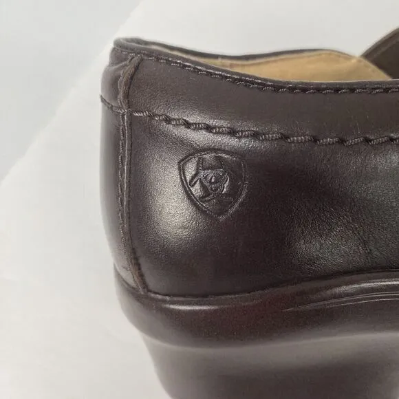 Ariat Womens Brown Clogs slips on Slip Resistant 10027290 US 10B Comfort