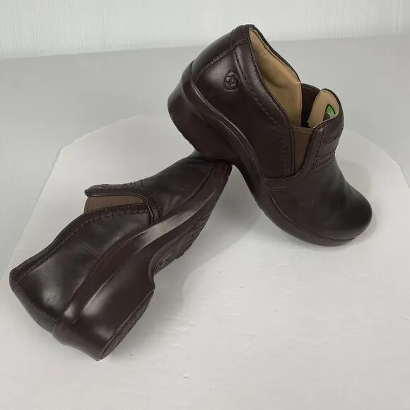 Ariat Womens Brown Clogs slips on Slip Resistant 10027290 US 10B Comfort