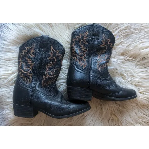 Ariat Youth Boys Girls Tycoom Cowboy Western Boot Black style US 13.5/7.6&quot; Point