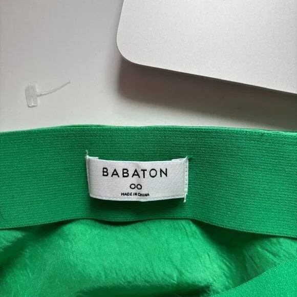 Aritzia Babaton Midi Satin Slip Skirt Glow Green Size 00