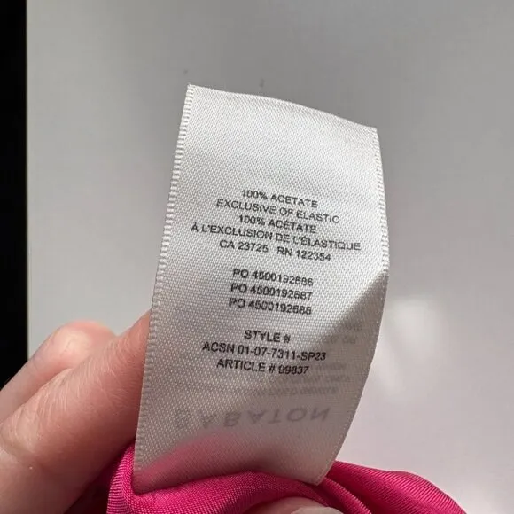 Aritzia Babaton Slip Satin Midi Skirt Pink Size 12