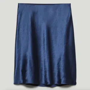 Aritzia Babaton Slip Satin Mini Skirt Starboard Navy Blue Size 4