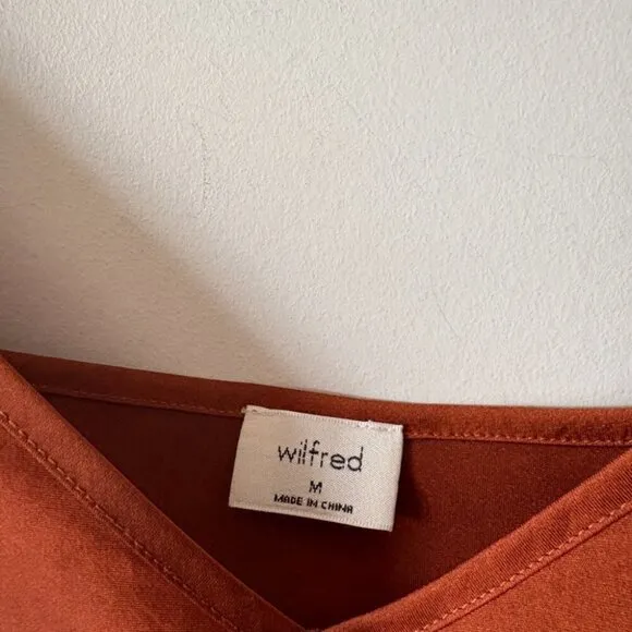 Aritzia Wilfred Mini Only Slip Dress Rustwood Terracotta Size Medium