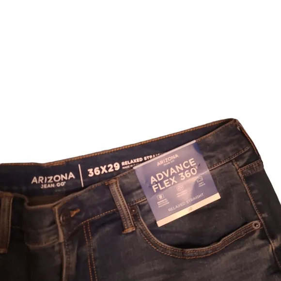 Arizona Mens Advance Flex 360 Relaxed Fit Jeans Size 36x29