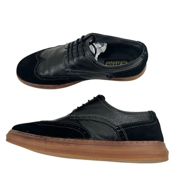 Arkbird Wingtip Black Leather/Suede Oxfords Men’s Size 9