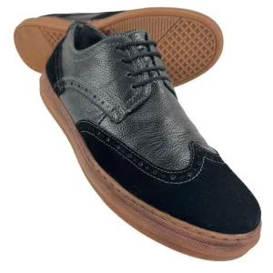 Arkbird Wingtip Black Leather/Suede Oxfords Men’s Size 9