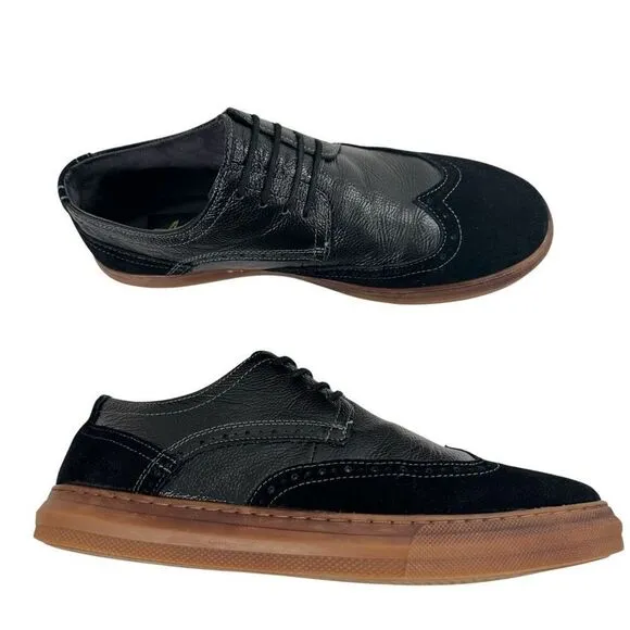 Arkbird Wingtip Black Leather/Suede Oxfords Men’s Size 9