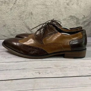 Asher Green Wingtip Oxfords Brown‎ Leather Lace Up Dress Shoes Men's 14