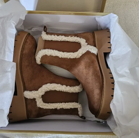 Asher Suede and Faux Shearling Boot