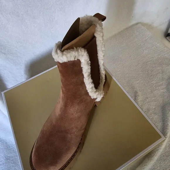 Asher Suede and Faux Shearling Boot
