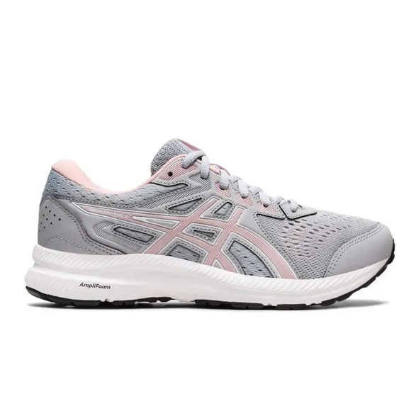 ASICS Gel-Contend 8 Running Shoes Gray Blush Pink Lightweight Comfort Sneakers 9
