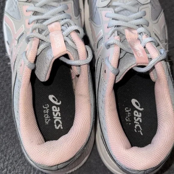 ASICS Gel-Contend 8 Running Shoes Gray Blush Pink Lightweight Comfort Sneakers 9