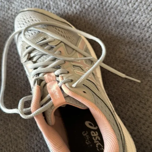 ASICS Gel-Contend 8 Running Shoes Gray Blush Pink Lightweight Comfort Sneakers 9