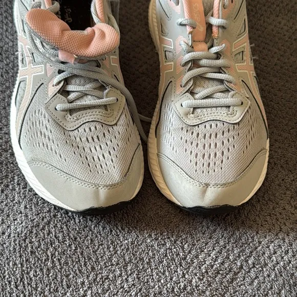 ASICS Gel-Contend 8 Running Shoes Gray Blush Pink Lightweight Comfort Sneakers 9