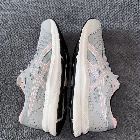 ASICS Gel-Contend 8 Running Shoes Gray Blush Pink Lightweight Comfort Sneakers 9