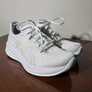 Asics Gel-Cumulus Womens 8 Shoes Road Running Trainer Support Mint and Gold