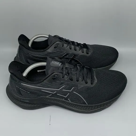 Asics GT 2000 12 Triple Black Running Shoes 1012B506 Women's Sz 11