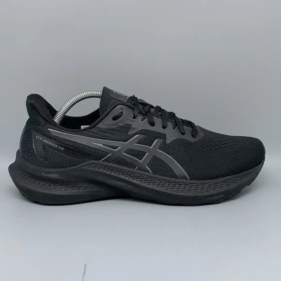 Asics GT 2000 12 Triple Black Running Shoes 1012B506 Women's Sz 11