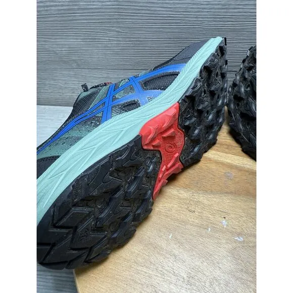 ASICS MEN'S GEL-VENTURE 9 RUNNING SHOES SNEAKERS BLACK TUNA BLUE SIZE 12