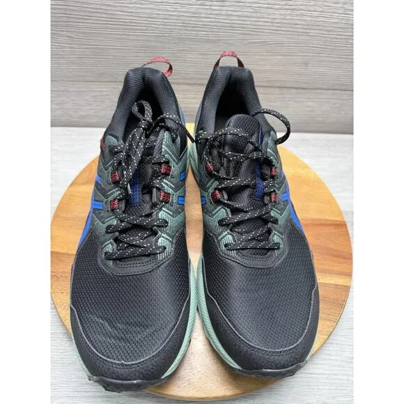 ASICS MEN'S GEL-VENTURE 9 RUNNING SHOES SNEAKERS BLACK TUNA BLUE SIZE 12