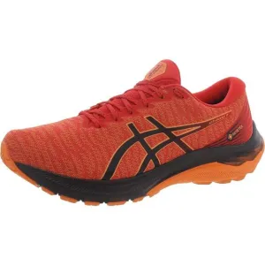 Asics Mens Orange Knit Performance Running &amp; Training Shoes Sneakers NWOB