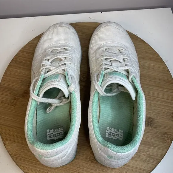 Asics Onitsuka Tiger Ultimate 81 Womens Size 8.5 Running Shoes White Teal