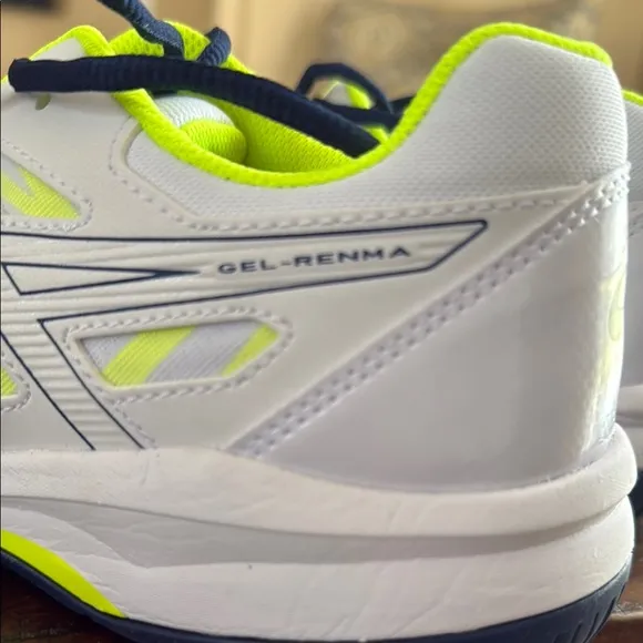 Asics White and Green Athletic Shoes for Performance