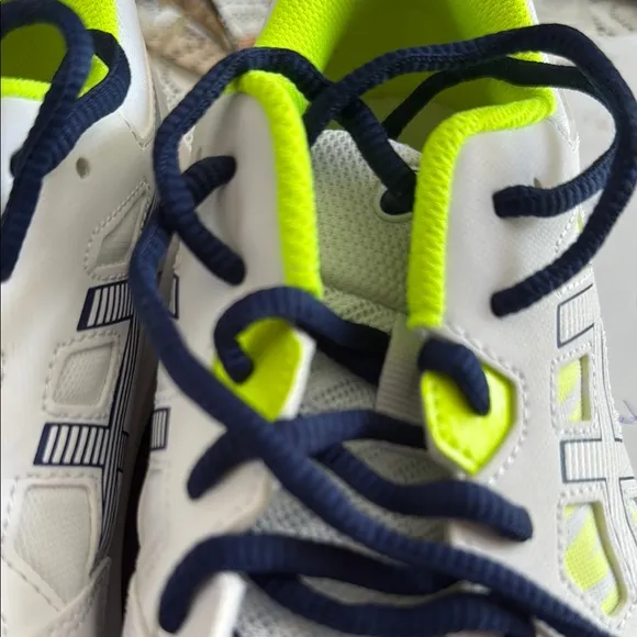 Asics White and Green Athletic Shoes for Performance