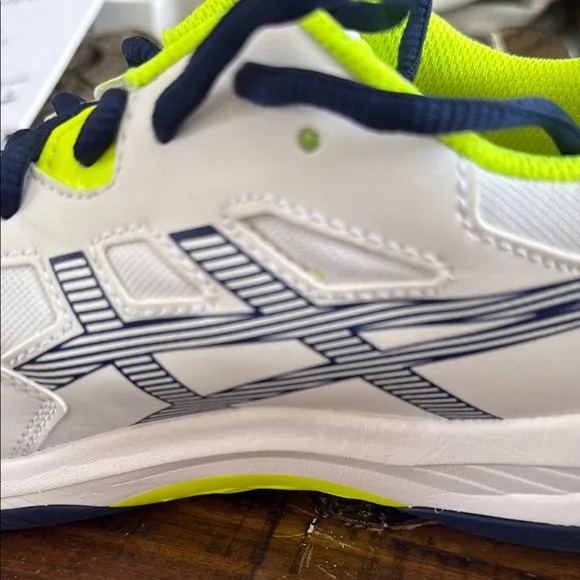 Asics White and Green Athletic Shoes for Performance