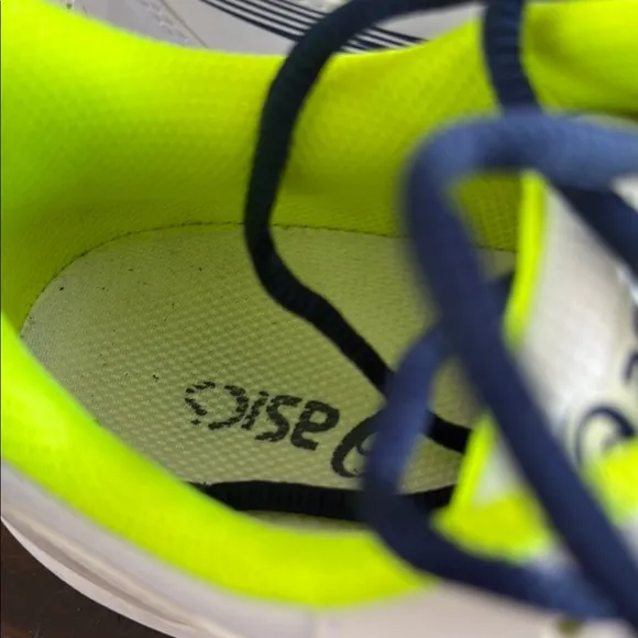 Asics White and Green Athletic Shoes for Performance