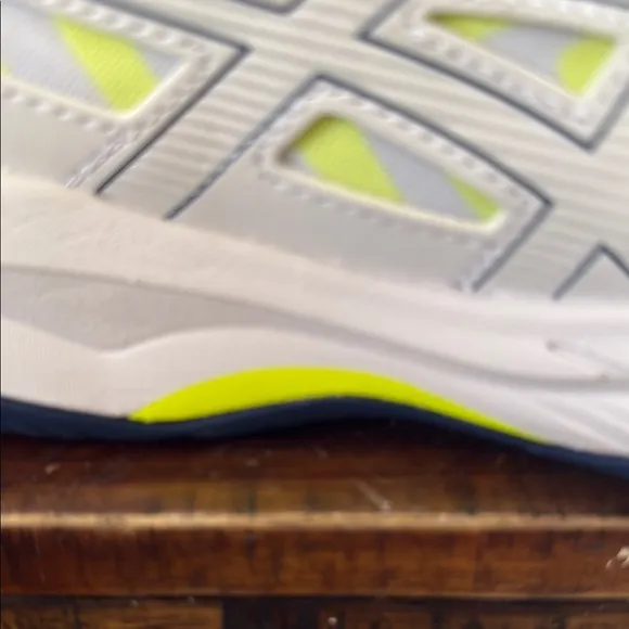 Asics White and Green Athletic Shoes for Performance