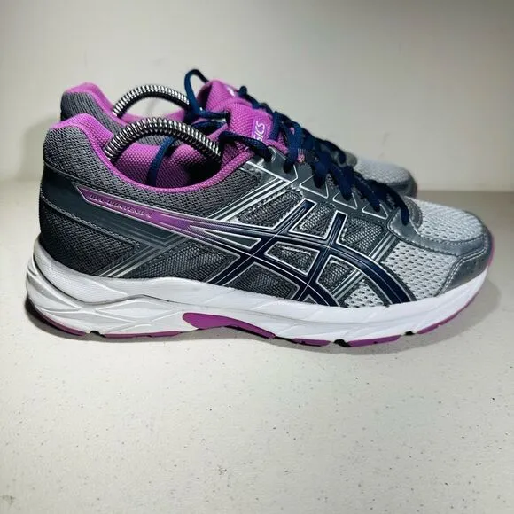 Asics Womens Gel Contend 4 T765N Gray Running Shoes Sneakers Size 8