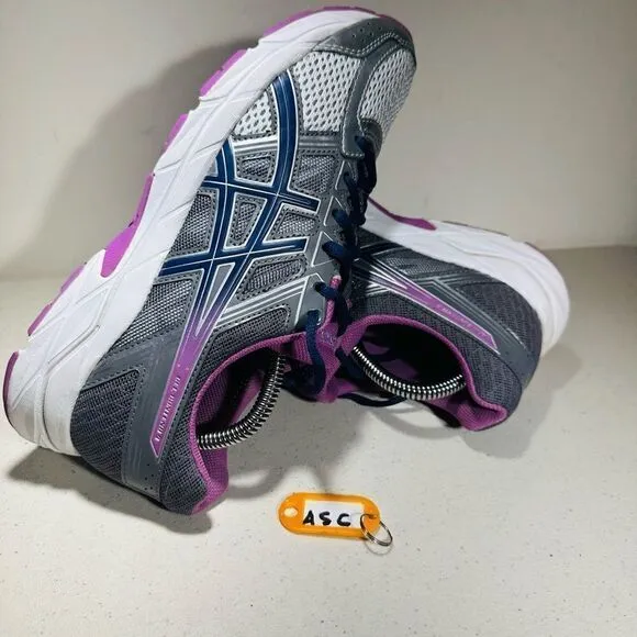 Asics Womens Gel Contend 4 T765N Gray Running Shoes Sneakers Size 8