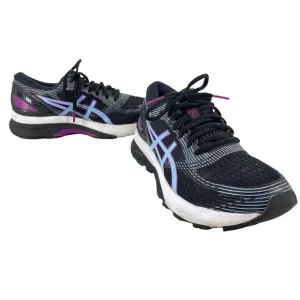Asics Womens Gel Nimbus 21 Running Shoes Multicolor 1012A551 Lace Up Mesh 7M