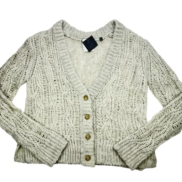 ATM Cable-Knit Cardigan sweater, NWT, S